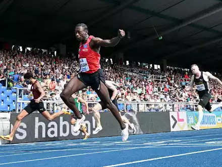 Sprinter Owen Ansah wurde nach seinem Rekord rassistisch beleidigt. - Foto: Sven Hoppe/dpa