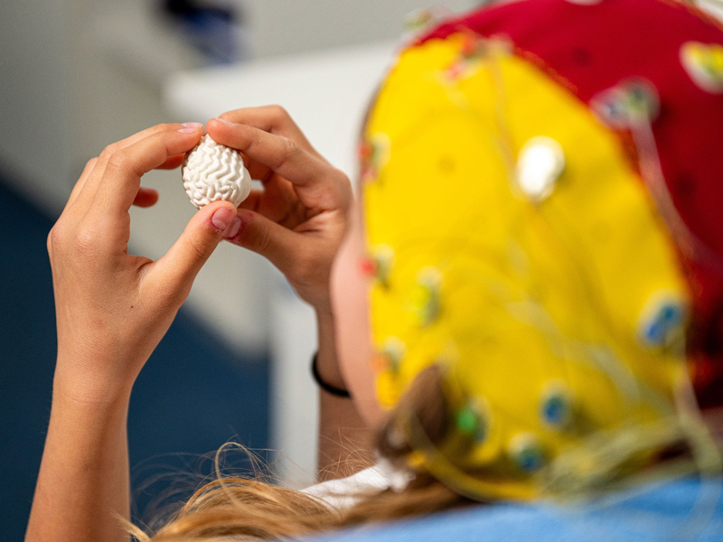 Gedankenlesen mit einem EEG ist laut Experten bislang nur begrenzt möglich.  - Foto: Jacob Schröter/dpa