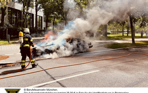 FW-M: Jaguar durch Feuer zerstört (Sendling-Westpark) - Foto: presseportal.de