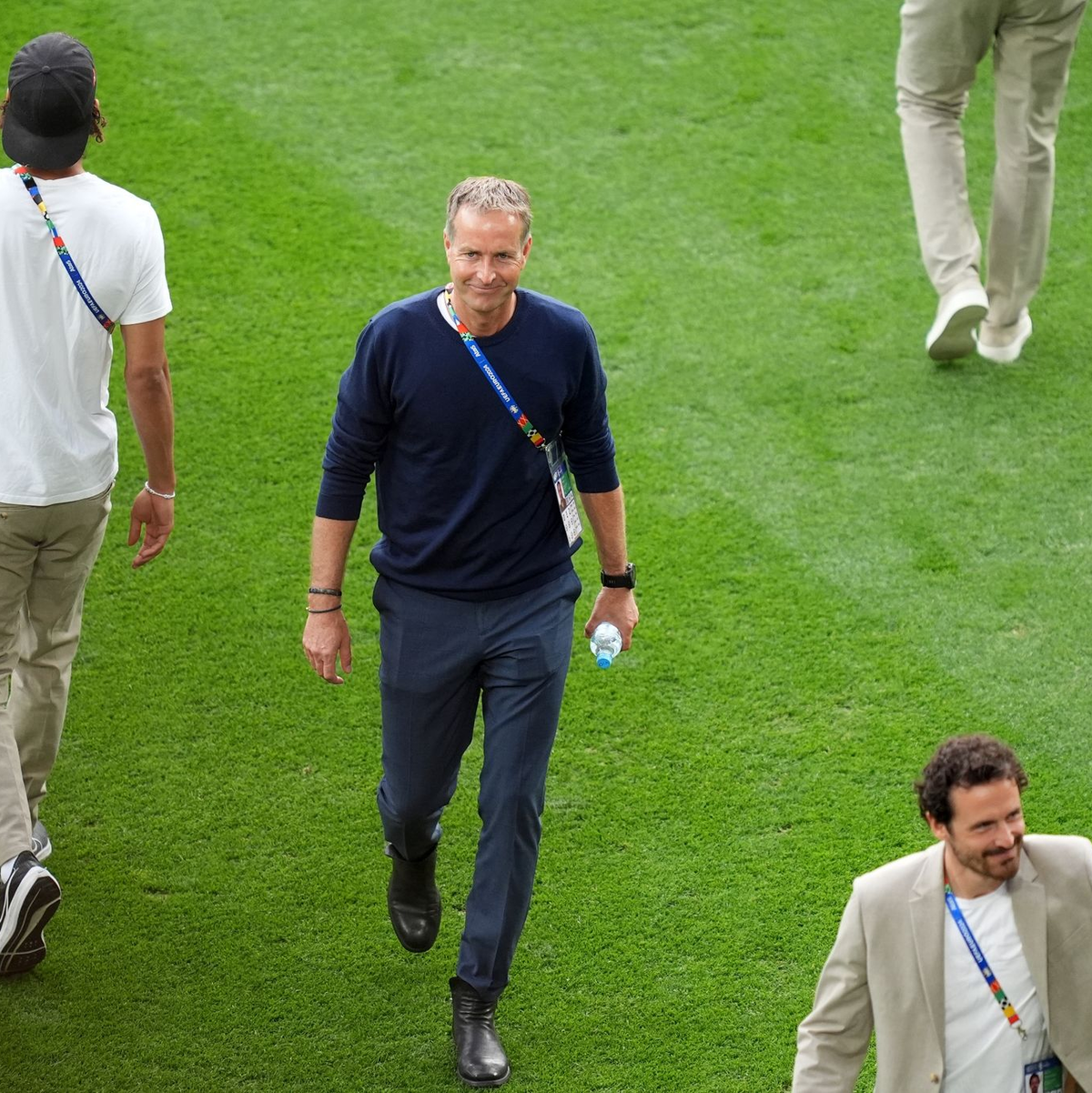 Dänemarks Trainer Kasper Hjulmand haderte nach dem Spiel mit einigen Situationen. - Foto: Marcus Brandt/dpa
