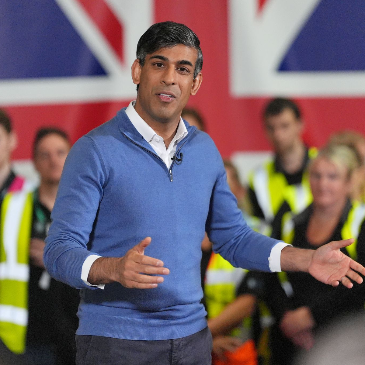 Premier Sunak droht eine historische Wahlniederlage. - Foto: Jonathan Brady/PA Wire/dpa
