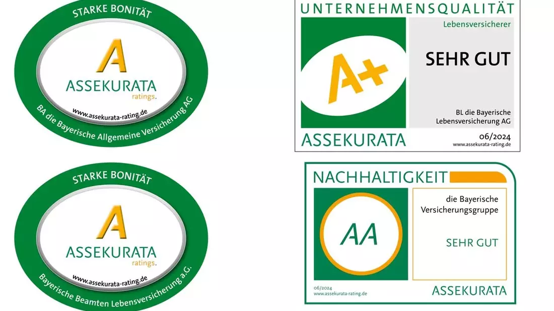 Die Bayerische erzielt im Assekurata-Nachhaltigkeitsrating ein AA (sehr gut) und der Versicherungskonzern bestätigt Spitzenbewertungsgruppe für Töchter und Mutter - Bild: presseportal.de