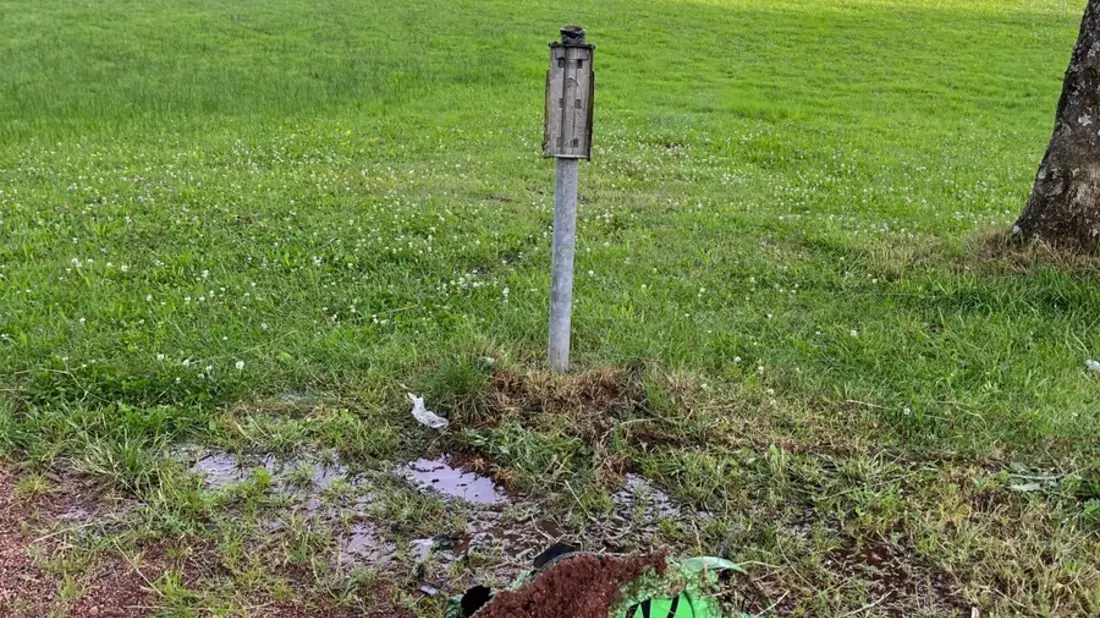 POL-PDTR: Brennender Mülleimer im Park-Jugendliche flüchten - Bild: presseportal.de