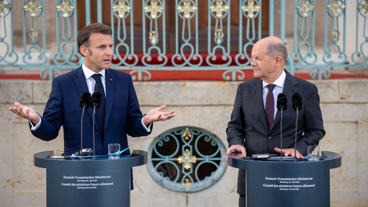 In engem Kontakt nach der Wahl in Frankreich: Macron und Scholz  - Foto: Michael Kappeler/dpa