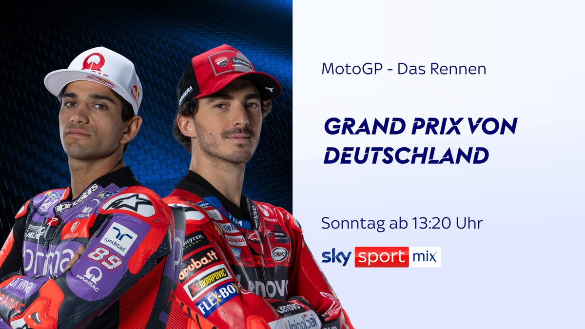 Der MotoGP(TM) Grand Prix am Sachsenring: das größte Einzelsportevent Deutschlands am Wochenende live bei Sky Sport - Foto: presseportal.de