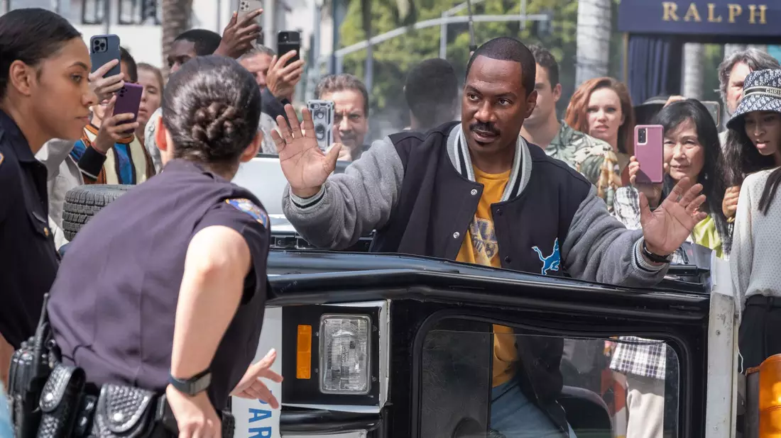 Drei Jahrzehnte nach seinem bislang letzten Einsatz als Detective Axel Foley kehrt Eddie Murphy beim Streamingdienst Netfilx im vierten Teil der Actionkomödie «Beverly Hills Cop» zurück. - Bild: Melinda Sue Gordon/Netflix/dpa