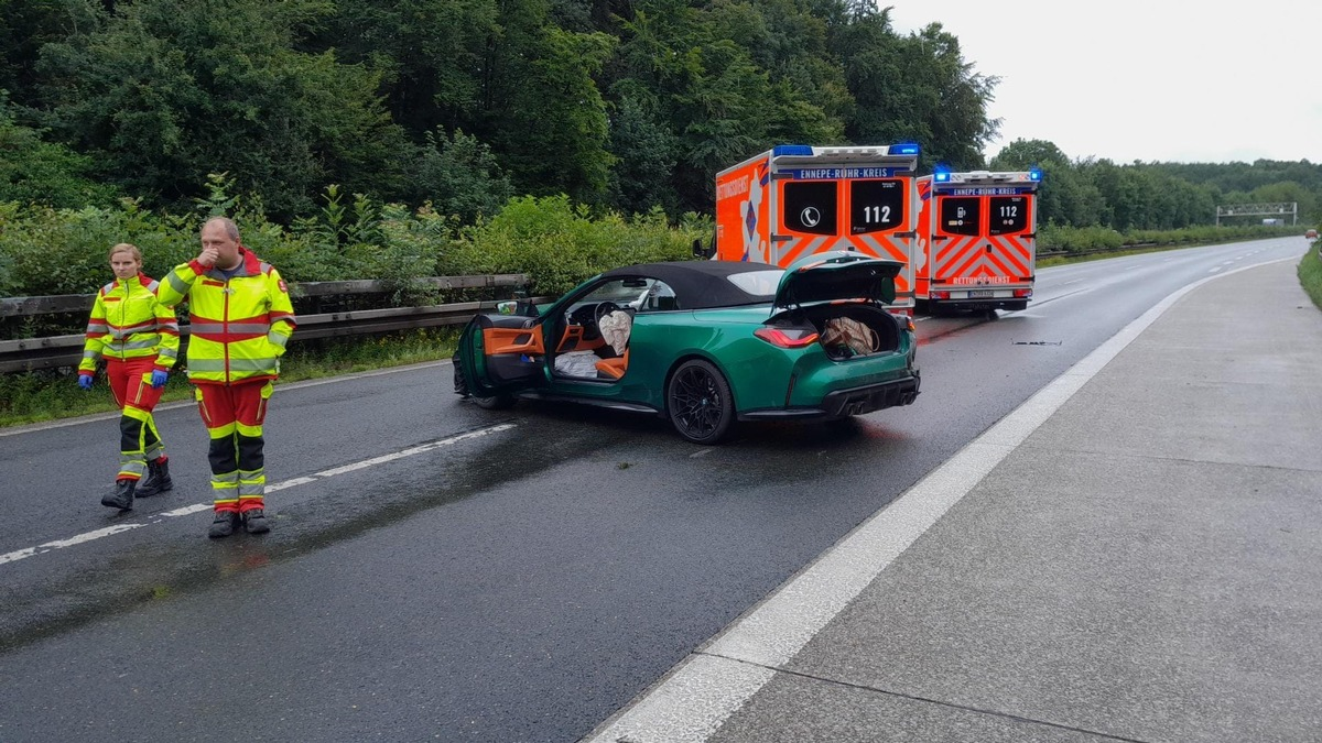 FW-EN: PKW verunfallt auf Autobahn - Foto: presseportal.de