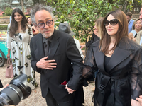 Auch der englische Musiker Sting und seine Frau Trudie Styler kamen zur Verleihung. Styler bekam einen Preis für ihren Dokumentarfilm über Neapel. - Foto: Christoph Sator/dpa