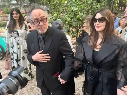 Auch der englische Musiker Sting und seine Frau Trudie Styler kamen zur Verleihung. Styler bekam einen Preis für ihren Dokumentarfilm über Neapel. - Foto: Christoph Sator/dpa