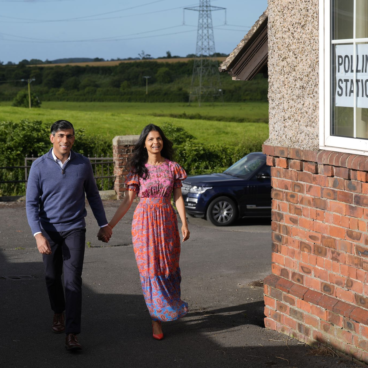 Sunak gab seine Stimme in seinem nordenglischen Wahlkreis ab - Foto: Danny Lawson/PA Wire/dpa