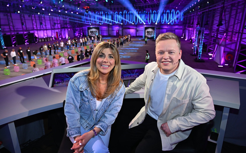 Panagiota Petridou Florian Schmiso Schmidt-Sommerfeld 99 - Wer schlägt sie alle? 2024 - Foto: SAT.1/Willi Weber, presseportal.de