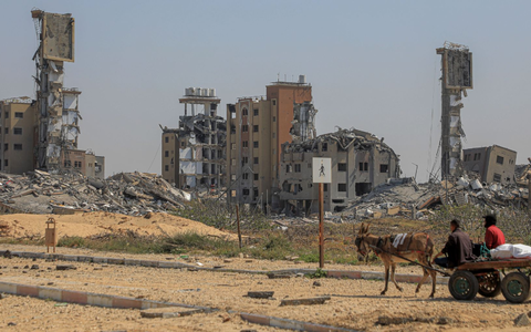 Zeltlager für Vertriebene im Gazastreifen. (Archivbild) - Foto: Rizek Abdeljawad/XinHua/dpa