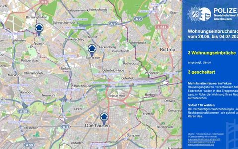 POL-OB: Wohnungseinbruchsradar in Oberhausen - Foto: presseportal.de