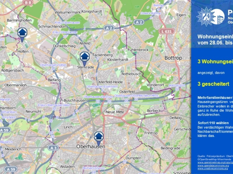 POL-OB: Wohnungseinbruchsradar in Oberhausen - Foto: presseportal.de
