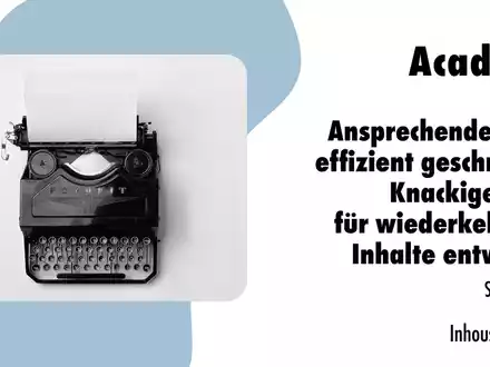 Ansprechende Texte, effizient geschrieben: Knackige Ideen für wiederkehrende Inhalte entwickeln / Eine Inhouse-Schulung der news aktuell Academy - Foto: presseportal.de
