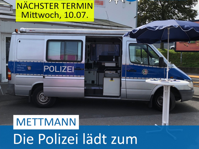POL-ME: Die Polizei lädt zum Gespräch am Infomobil ein - Mettmann - 2407029 - Foto: presseportal.de