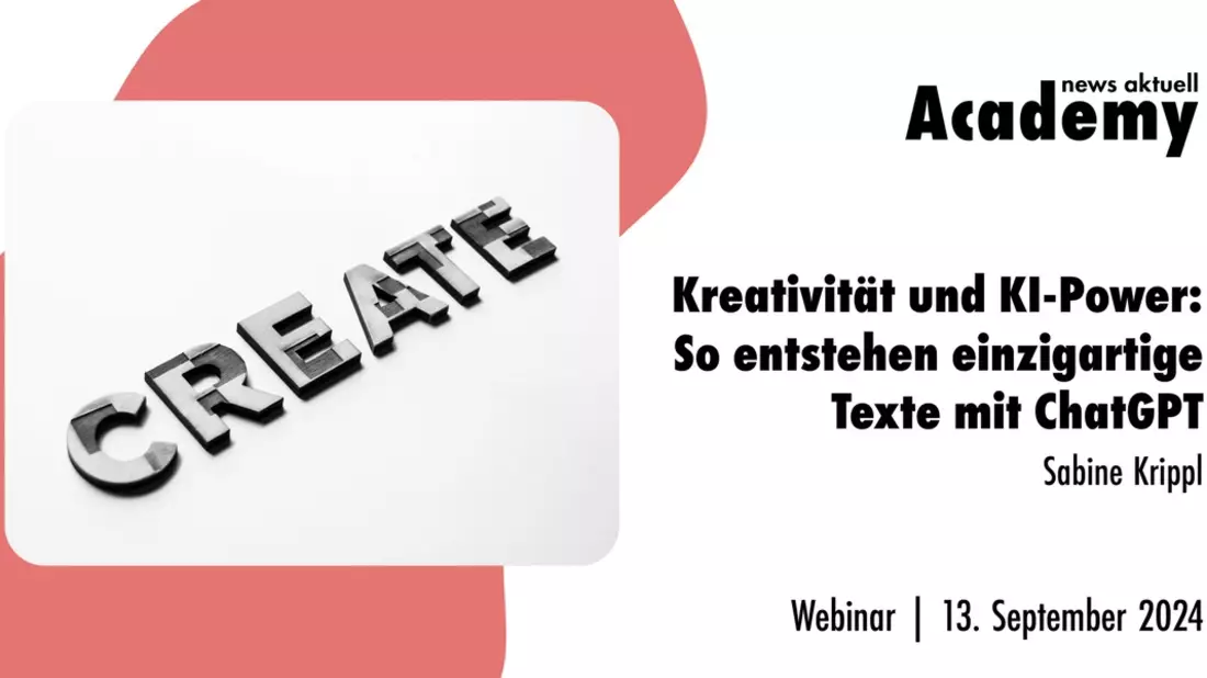 Kreativität und KI-Power: So entstehen einzigartige Texte mit ChatGPT / Ein Online-Seminar der news aktuell Academy - Bild: presseportal.de