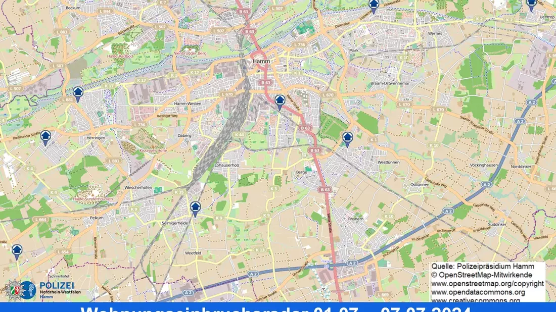 POL-HAM: Wohnungseinbruchsradar Hamm für die Woche vom 1. Juli bis 7. Juli - Bild: presseportal.de