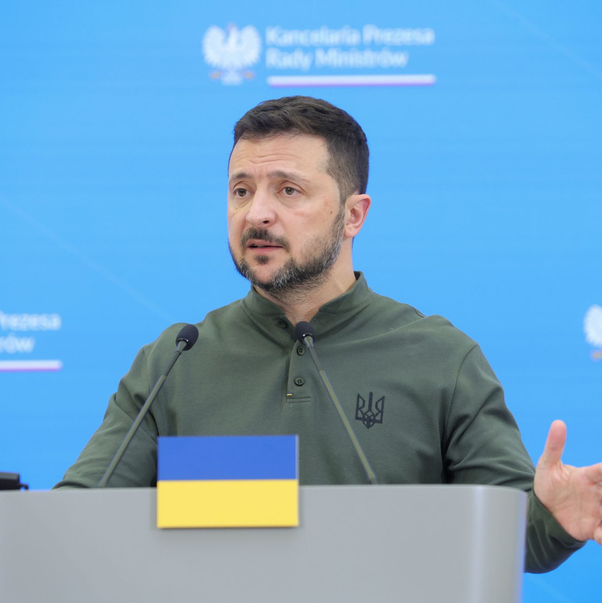 Der ukrainische Präsident Wolodymyr Selenskyj und Polen Regierungschef Donald Tusk. - Foto: Rafal Guz/PAP/dpa