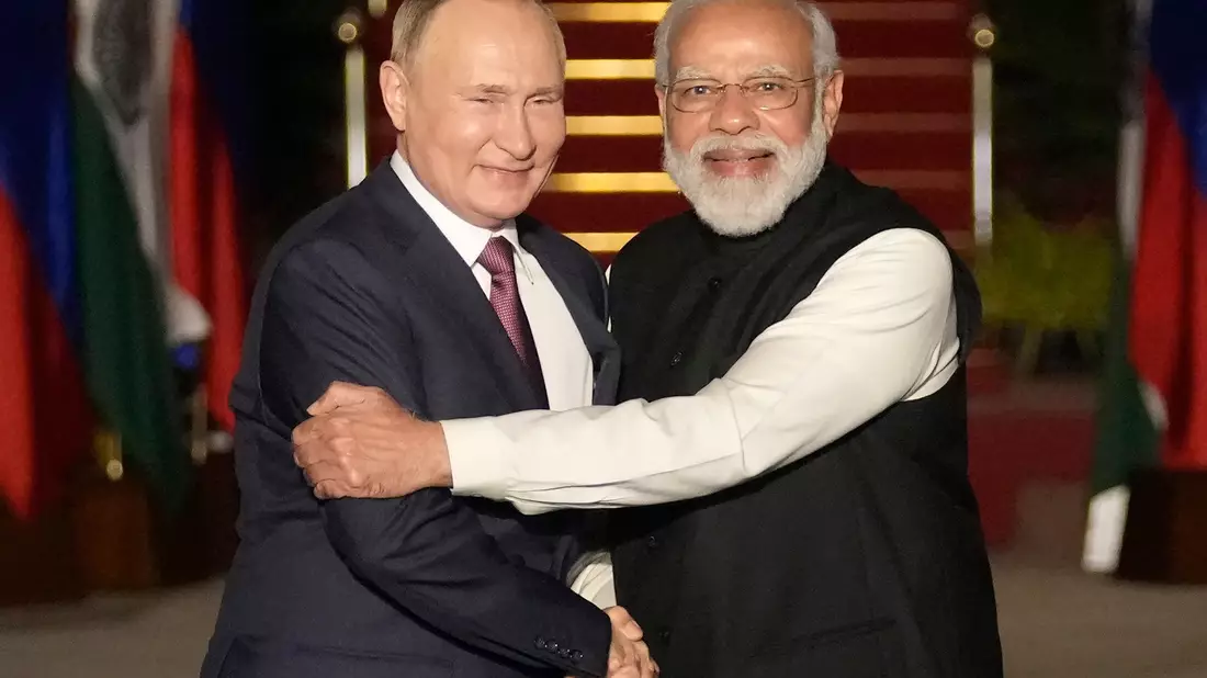 Putin reist zu einem Besuch nach Indien. (Archivbild) - Bild: Manish Swarup/AP/dpa