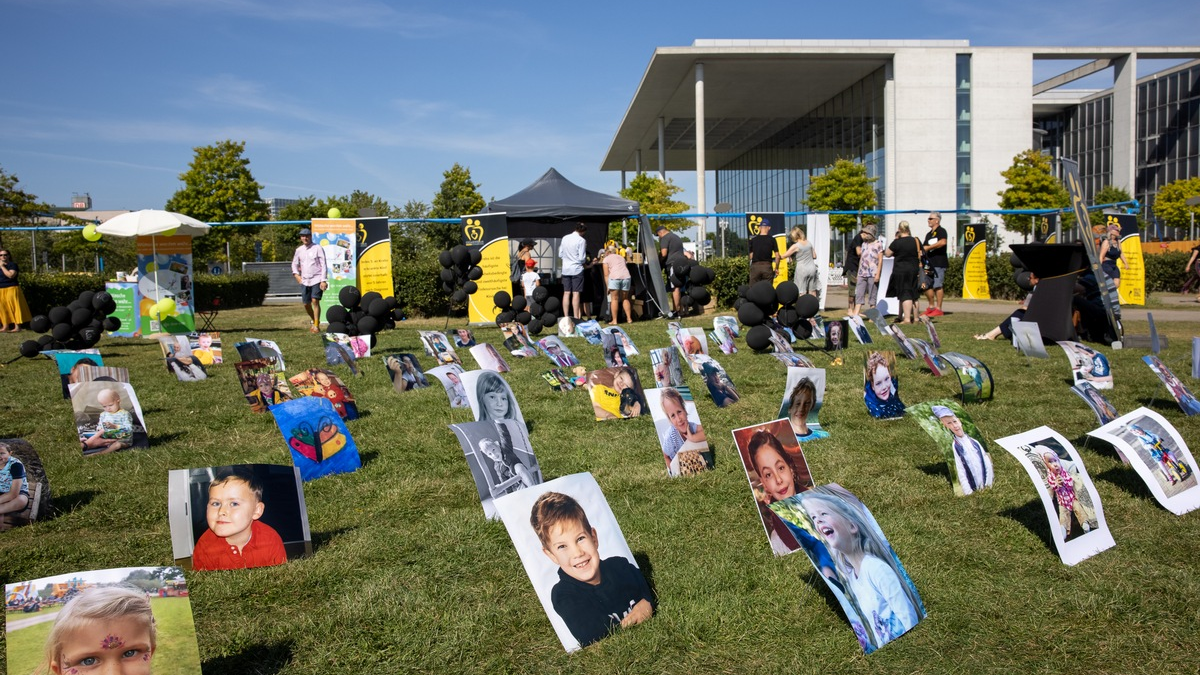 Forschung kostet Geld, Untätigkeit kostet Kinderleben / Gemeinsam gegen Kinderkrebs - 14. September 2024 Berlin - Foto: presseportal.de