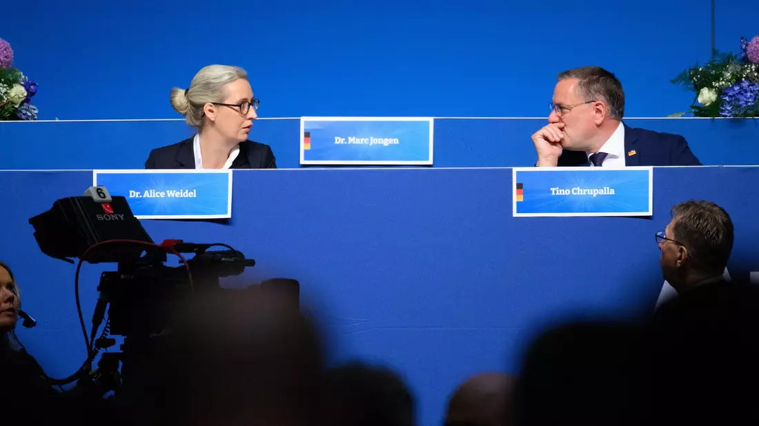 AfD-Chefs Weidel und Chrupalla - Bild: Bernd von Jutrczenka/dpa