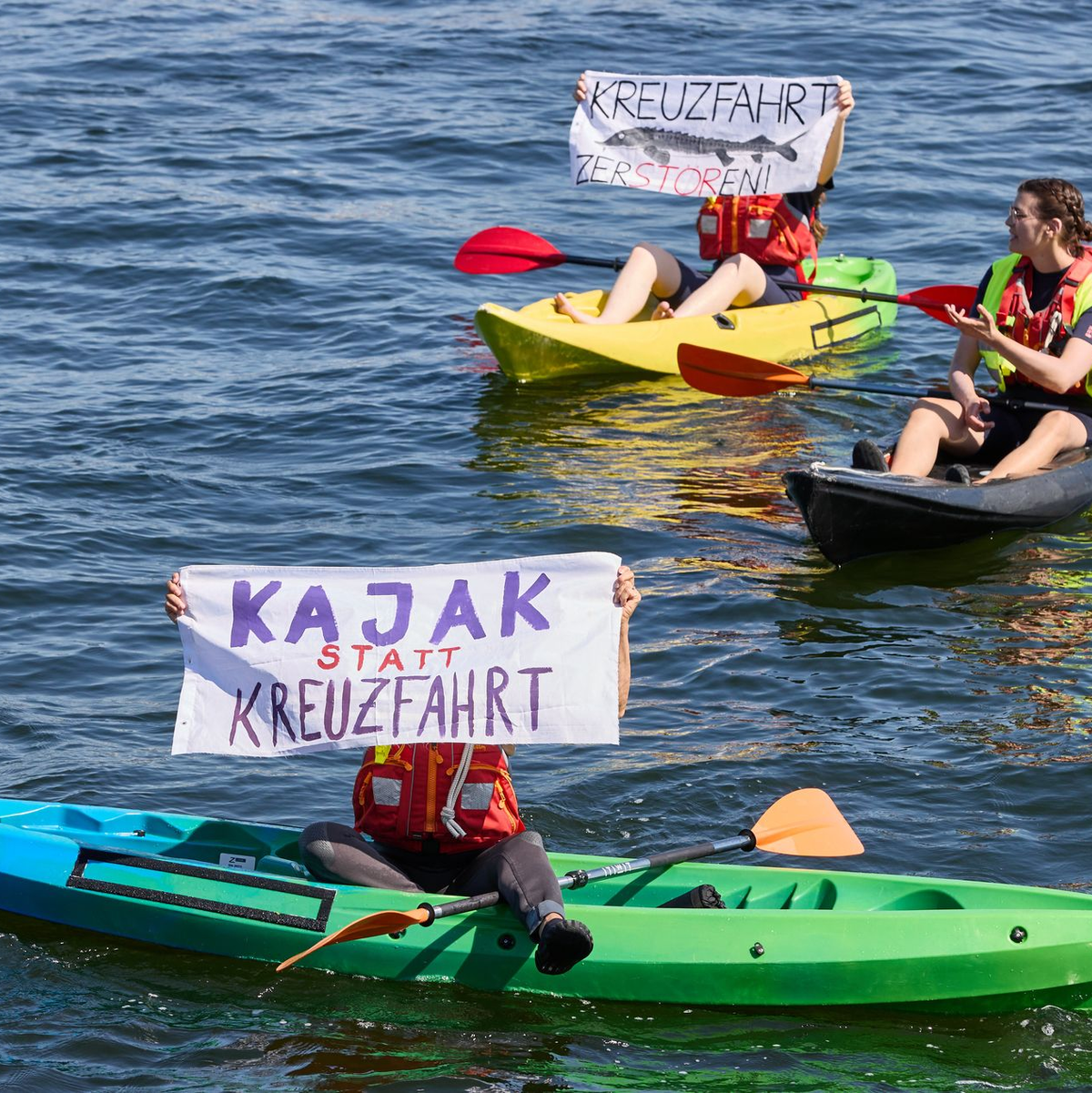 Klimaschützer demonstrieren immer wieder gegen die Kreuzfahrt-Branche. (Archivbild) - Foto: Georg Wendt/dpa