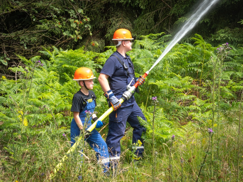 FW-AR: Die Jugendfeuerwehr der Stadt Arnsberg übt die Bekämpfung von Waldbränden - Foto: presseportal.de