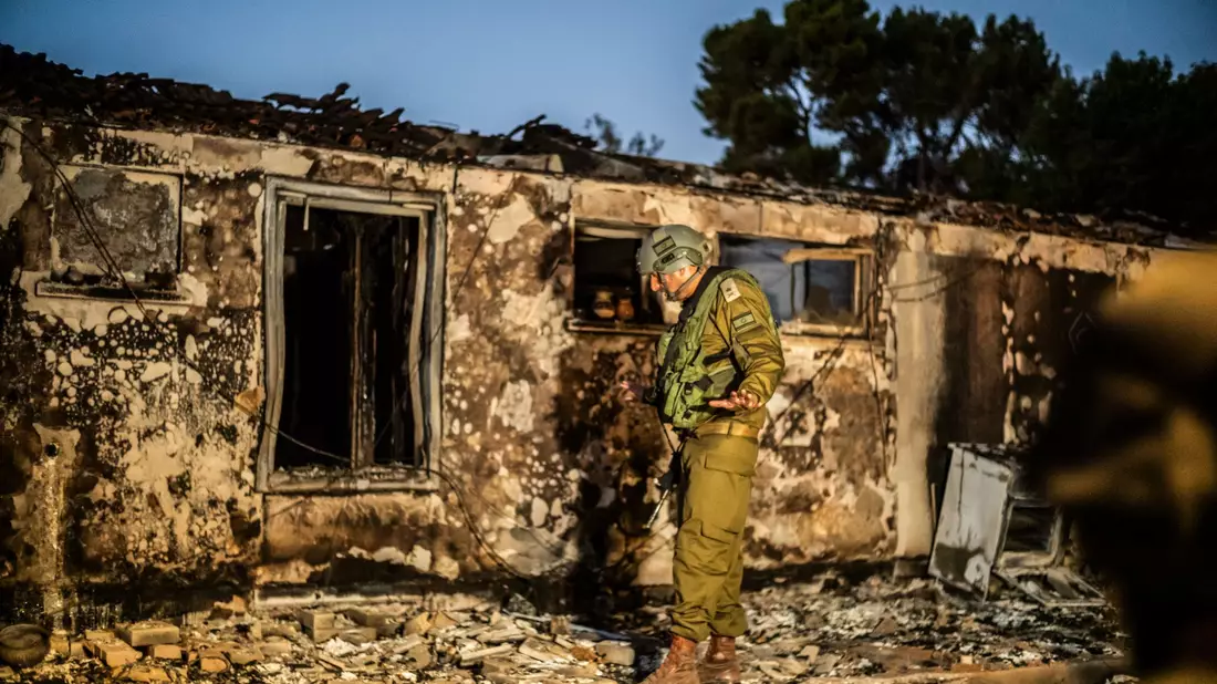 Der Kibbuz Beeri trug mit die Hauptlast beim Terrorüberfall der Hamas am 7. Oktober. (Archivbild) - Bild: Ilia Yefimovich/dpa