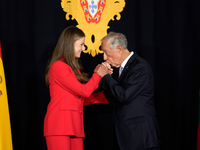 Zu Besuch bei Freunden: Die spanische Kronprinzessin Leonor traf den portugiesischen Präsident Marcelo Rebelo de Sousa. - Foto: Armando Franca/AP/dpa