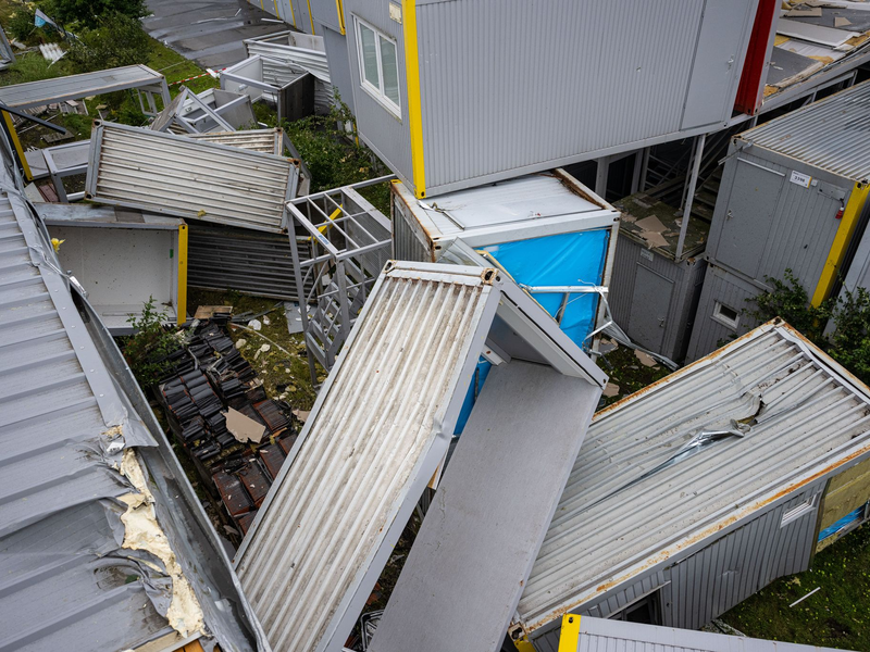 Über die sozialen Medien wurde die Bevölkerung gewarnt, zu Hause zu bleiben.  - Foto: Guido Kirchner/dpa