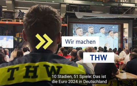 THW LVBEBBST: Euro 2025 - THW-Bereitschaft auch zum Finale im Olympiastadion - Foto: presseportal.de