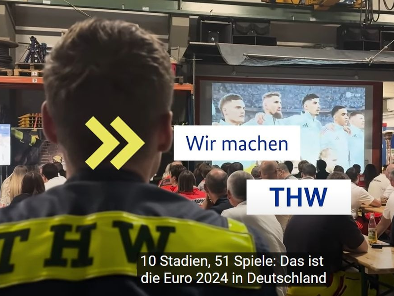 THW LVBEBBST: Euro 2025 - THW-Bereitschaft auch zum Finale im Olympiastadion - Foto: presseportal.de