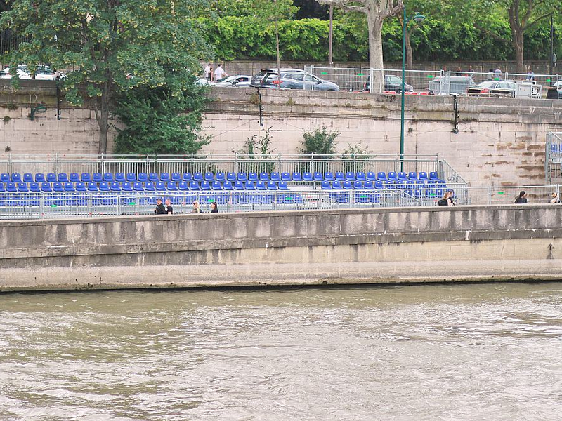 Zuschauertribüne für die Schwimmwettbewerbe an der Seine (Archiv) - Foto: über dts Nachrichtenagentur