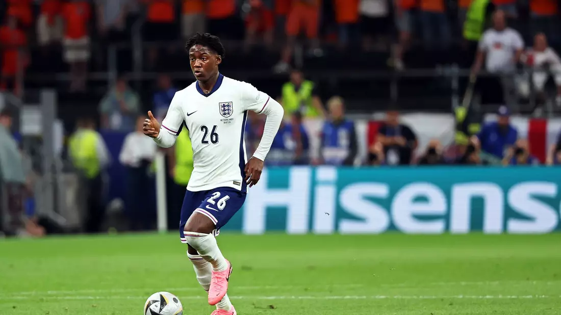 Englands Jungstar: Kobbie Mainoo. - Bild: Friso Gentsch/dpa