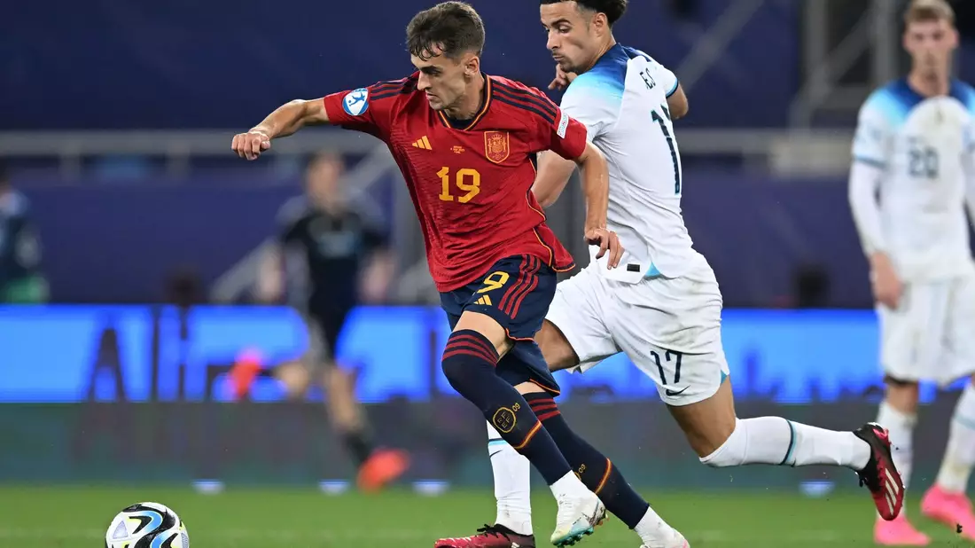 2023 standen Spanien und England schon einmal im EM-Finale - bei der U21-EM. - Bild: Tamuna Kulumbegashvili/AP/dpa