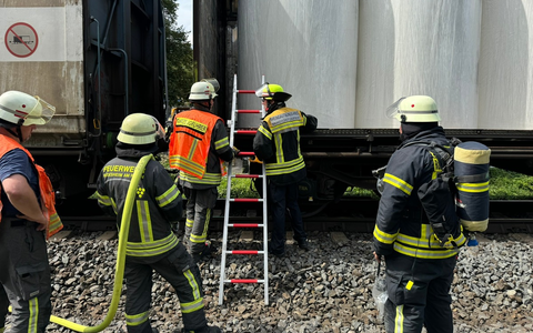 FW Rheingau-Taunus: Feuer an Güterzug und fünf Folgebrände im Rheingau - Foto: presseportal.de