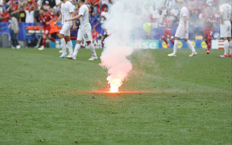 Pyro auf dem Spielfeld bei der EM 2024 (Archiv) - Foto: über dts Nachrichtenagentur