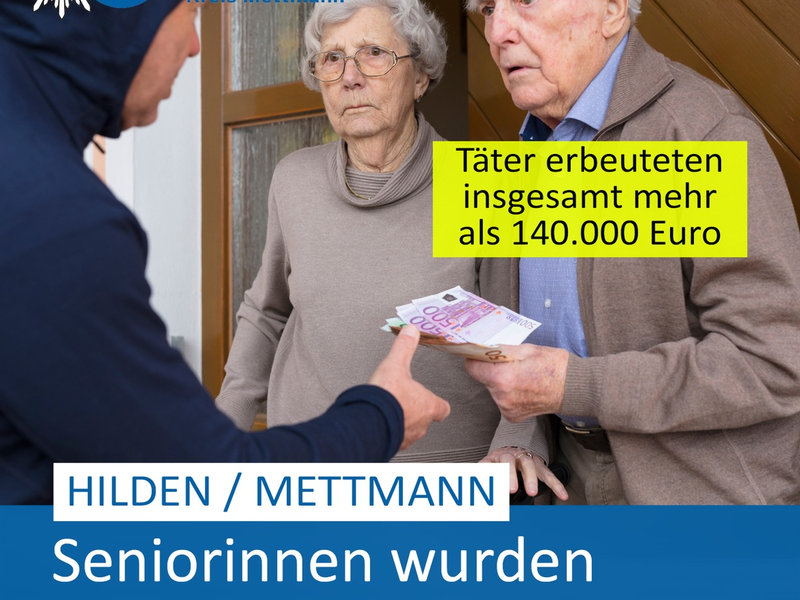 POL-ME: Schockanruf und Falsche Polizeibeamte: Seniorinnen werden Opfer von Trickbetrügern - Hoher Schaden - Mettmann / Hilden - 2407059 - Foto: presseportal.de