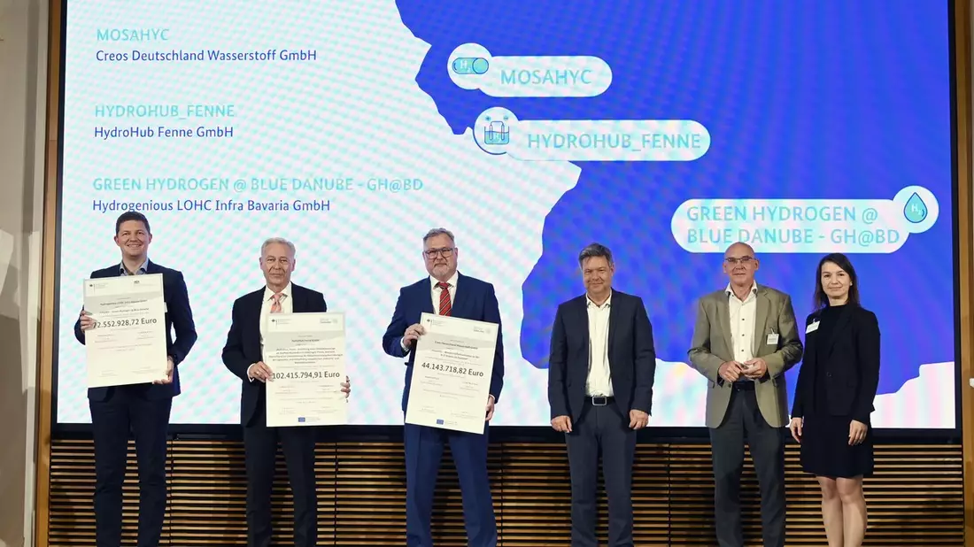 IPCEI: Hydrogenious LOHC erhält Millionenförderung für Green Hydrogen @ Blue Danube - Bild: (C) BMWK / Andreas Mertens, presseportal.de