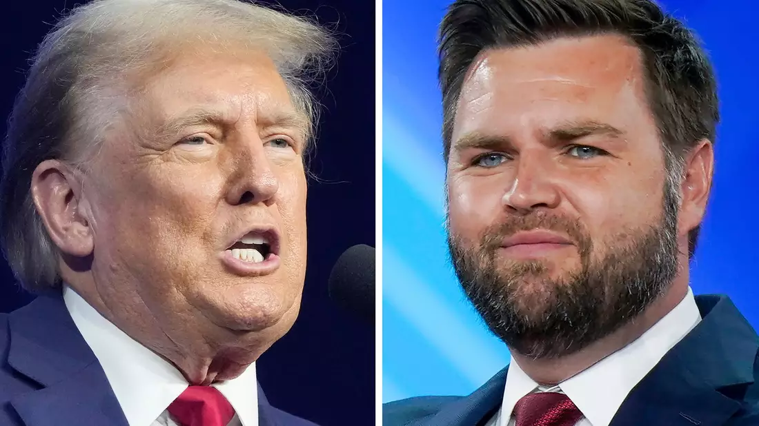 Bei den Republikanern heißt es im Rennen um das Weiße Haus von nun an: Trump/Vance 2024.  - Bild: Uncredited/AP
