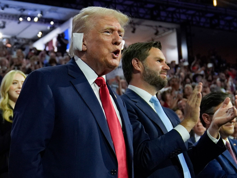 Trumps Sohn: «Am 5. November werden wir mit unserer Stimme kämpfen.» - Foto: Evan Vucci/AP/dpa