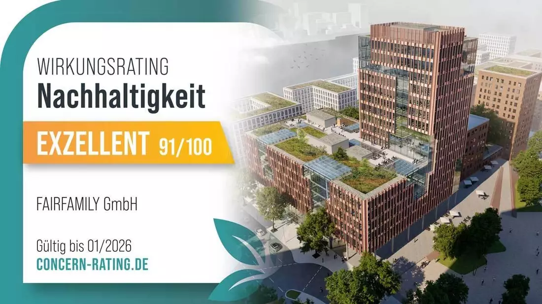 FAIRFAMILY erzielt mit 91 von 100 Punkten herausragendes Nachhaltigkeitsrating - Bild: presseportal.de