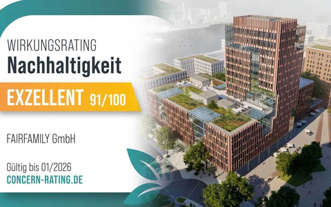 FAIRFAMILY erzielt mit 91 von 100 Punkten herausragendes Nachhaltigkeitsrating - Foto: presseportal.de FAIRFAMILY erzielt mit 91 von 100 Punkten herausragendes Nachhaltigkeitsrating - Foto: presseportal.de