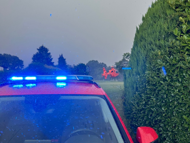 FW-DT: Person unter Baugerüst eingeklemmt - Foto: presseportal.de