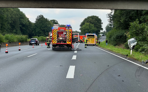 FW-MH: Verkehrsunfall auf der BAB A40 mit zwei Verletzten - Foto: presseportal.de