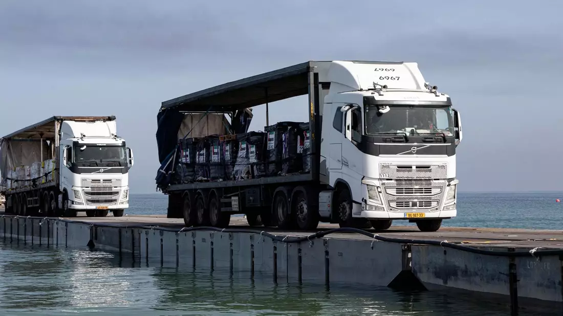 Künftig sollen Hilfsgüter über einen Hafen in Israel nach Gaza gelangen. - Bild: Staff Sgt. Malcolm Cohens-Ashley/U.S. Army/AP/dpa