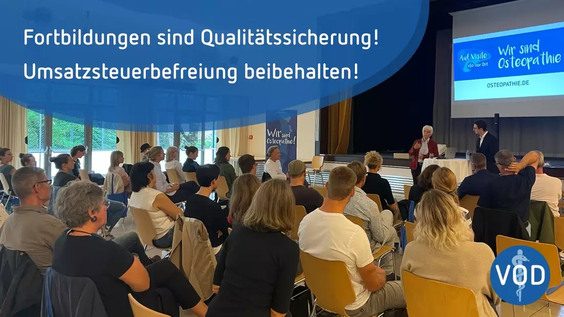 Fortbildungen sind Qualitätssicherung / Verband der Osteopathen Deutschland für Beibehaltung der Umsatzsteuerbefreiung bei Bildungsleistungen - Bild: presseportal.de