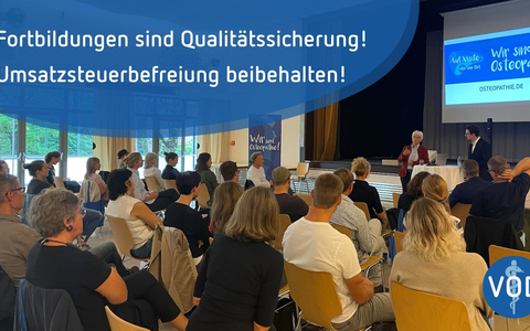 Fortbildungen sind Qualitätssicherung / Verband der Osteopathen Deutschland für Beibehaltung der Umsatzsteuerbefreiung bei Bildungsleistungen - Foto: presseportal.de Fortbildungen sind Qualitätssicherung / Verband der Osteopathen Deutschland für Beibehaltung der Umsatzsteuerbefreiung bei Bildungsleistungen - Foto: presseportal.de