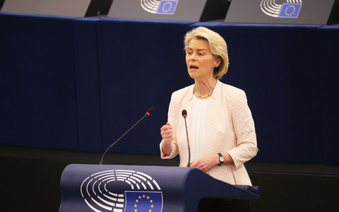 Im Europäischen Parlament stimmte die Mehrheit der Abgeordneten für die 65 Jahre alte CDU-Politikerin von der Leyen als neue Kommissionspräsidentin. - Foto: Philipp von Ditfurth/dpa